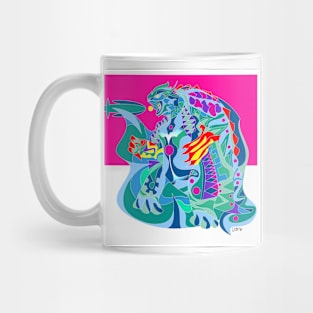 gamera the tortoise kaiju ecopop in mexican patterns artx Mug